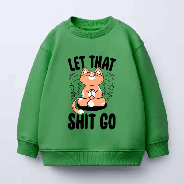 Zen Mode Activated Cat Letting It Go Crewneck Sweatshirt