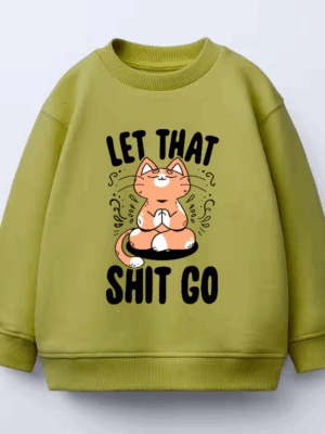 Zen Mode Activated Cat Letting It Go Crewneck Sweatshirt