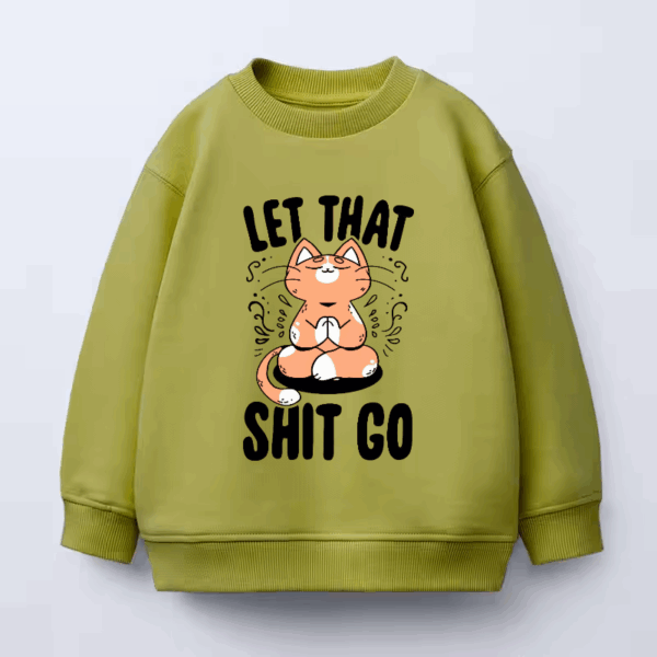 Zen Mode Activated Cat Letting It Go Crewneck Sweatshirt