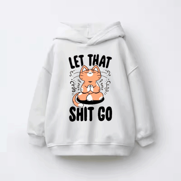 Zen Mode Activated Cat Letting It Go Kids Hoodie