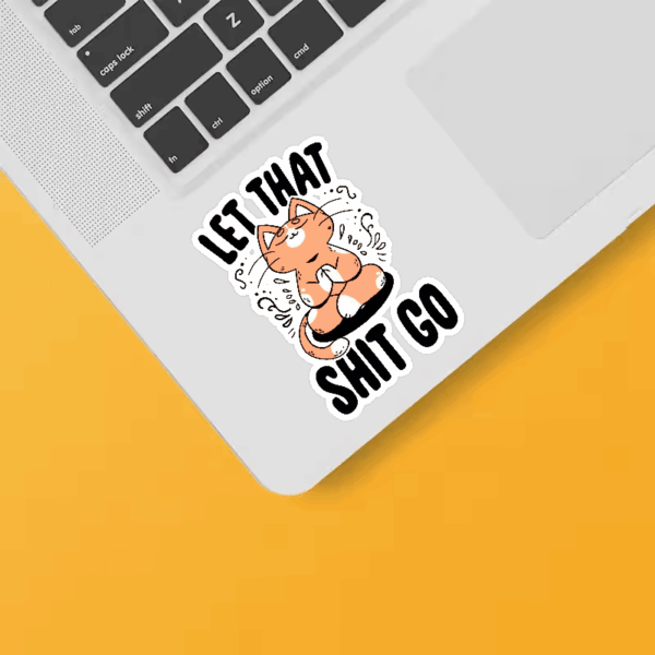 Zen Mode Activated Cat Letting It Go Sticker