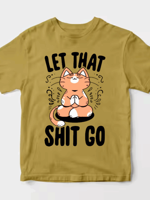 Zen Mode Activated Cat Letting It Go Unisex T-Shirt