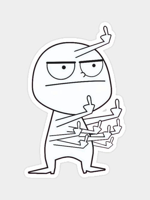 Zero F Given Meme Vibes Sticker